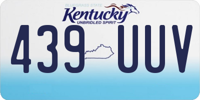 KY license plate 439UUV