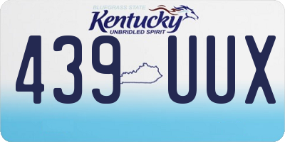 KY license plate 439UUX