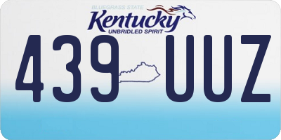 KY license plate 439UUZ