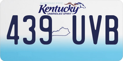 KY license plate 439UVB