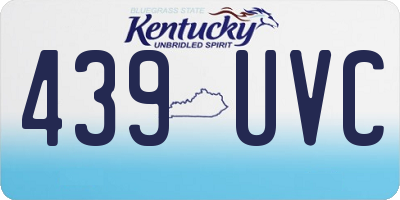 KY license plate 439UVC