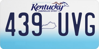 KY license plate 439UVG