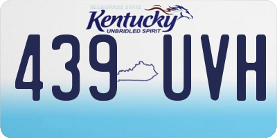 KY license plate 439UVH