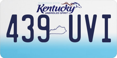 KY license plate 439UVI