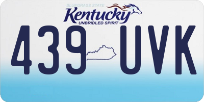 KY license plate 439UVK