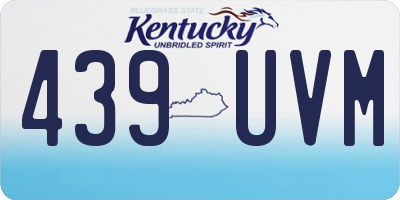 KY license plate 439UVM