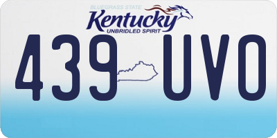 KY license plate 439UVO