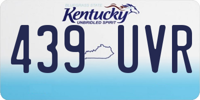 KY license plate 439UVR