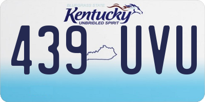 KY license plate 439UVU