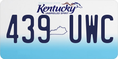 KY license plate 439UWC