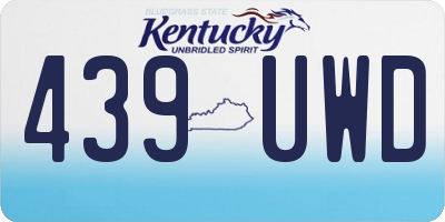 KY license plate 439UWD