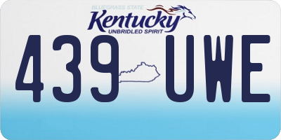 KY license plate 439UWE