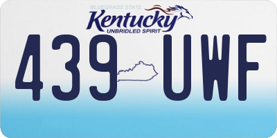 KY license plate 439UWF