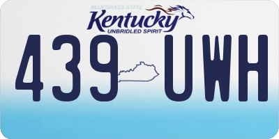 KY license plate 439UWH