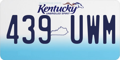 KY license plate 439UWM