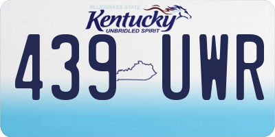 KY license plate 439UWR