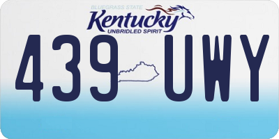 KY license plate 439UWY