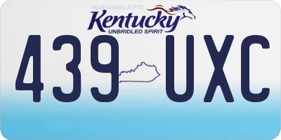 KY license plate 439UXC