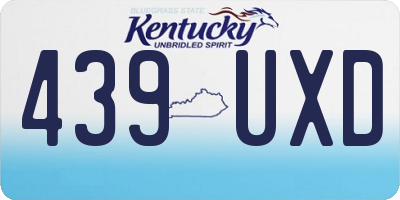 KY license plate 439UXD