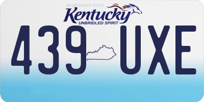 KY license plate 439UXE