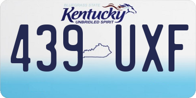 KY license plate 439UXF