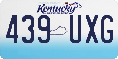 KY license plate 439UXG