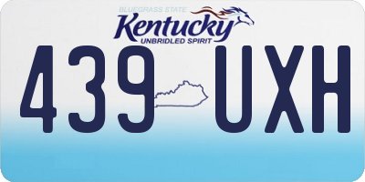 KY license plate 439UXH