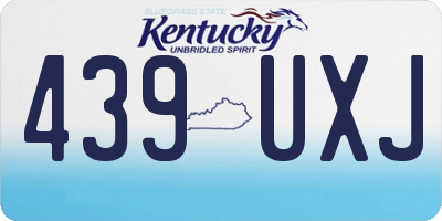 KY license plate 439UXJ
