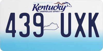 KY license plate 439UXK
