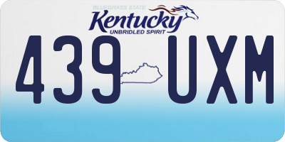 KY license plate 439UXM