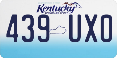 KY license plate 439UXO