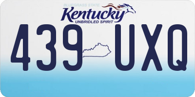 KY license plate 439UXQ