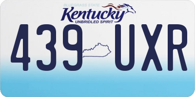 KY license plate 439UXR