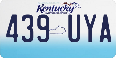 KY license plate 439UYA