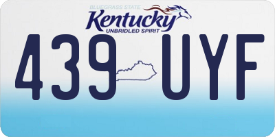 KY license plate 439UYF