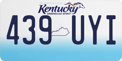 KY license plate 439UYI