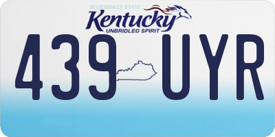 KY license plate 439UYR