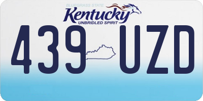 KY license plate 439UZD