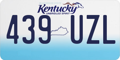 KY license plate 439UZL