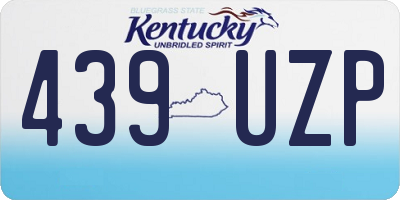 KY license plate 439UZP