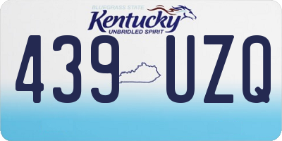 KY license plate 439UZQ