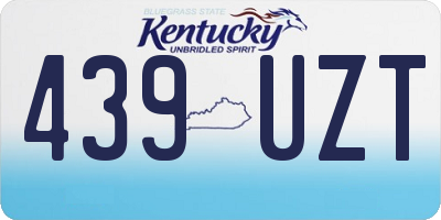 KY license plate 439UZT