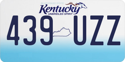 KY license plate 439UZZ