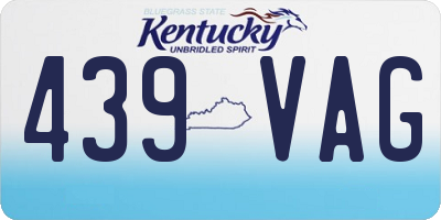 KY license plate 439VAG