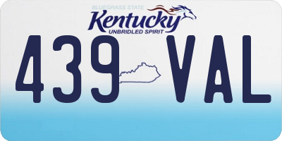 KY license plate 439VAL