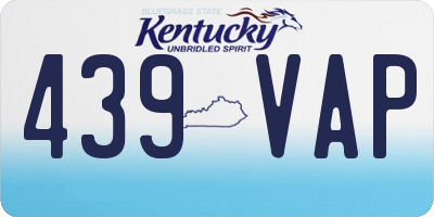 KY license plate 439VAP