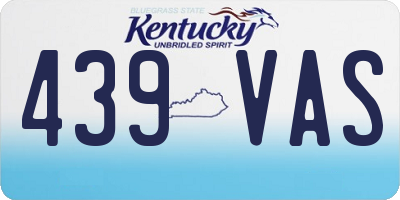 KY license plate 439VAS