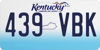 KY license plate 439VBK