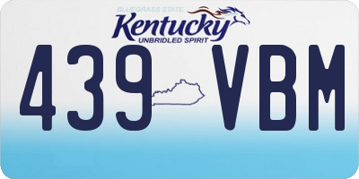 KY license plate 439VBM