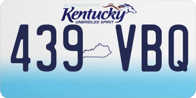 KY license plate 439VBQ